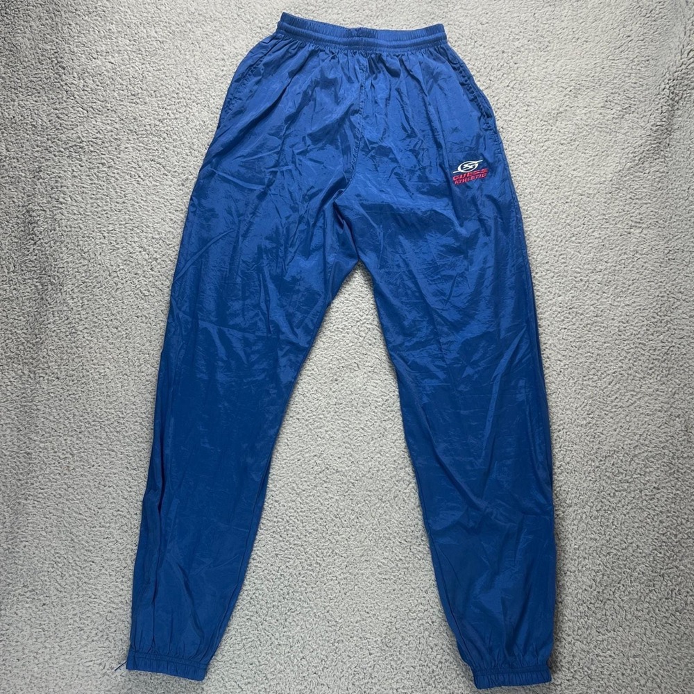 Guess Sport Track‎ Pants Junior Small Blue Nylon Vintage 90s Windbreaker NWT